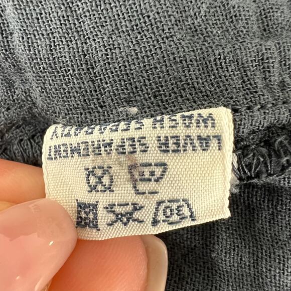 HARTFORD ALTERNATIVE CLASSICS Gray Cotton Gauze Button Down Long Sleeve Shirt 2 - Picture 8 of 8